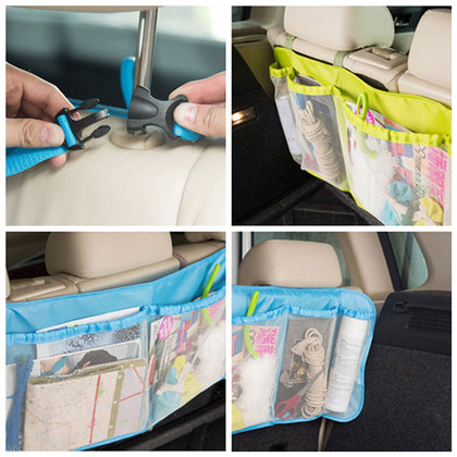 Adjust Car Seat Back Tidy Organiser Multi Pocket Travel Storage Bag Holder Hanging
