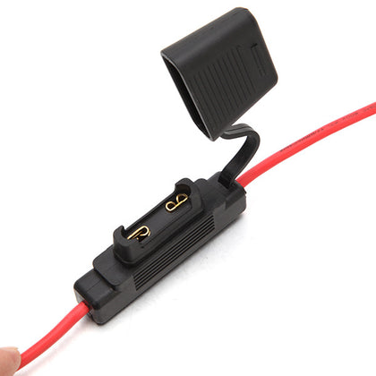 HS-812 Large Blade Inline Car Fuse Holder Waterproof 10 AWG Gause with 30AMP Fuse