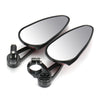 7/8 Inch Handlebar End Mounting Rear View Side Mirrors CNC Aluminum Motorcycle Bike