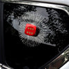 3D Colorful Car Dice Stickers Rear Window Wiper Reflective Decals
