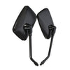 10mm Thread Black Rectangle Rear View Side Mirrors For Motorcycle Scooter ATV