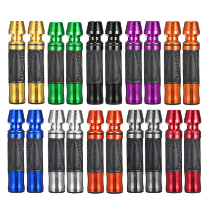 7/8 inch Pair Handlebar Hand Grips Motorcycle Sports Bike Rubber Aluminum Universal