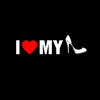 I Love My Shoes Reflective Warning Label Car Stickers Auto Truck Vehicle Motorcycle Decal