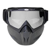 Motorcycle Goggles Skiing Skateboarding Motocross Detachable Full Face Antifog Helmet Mask Adult