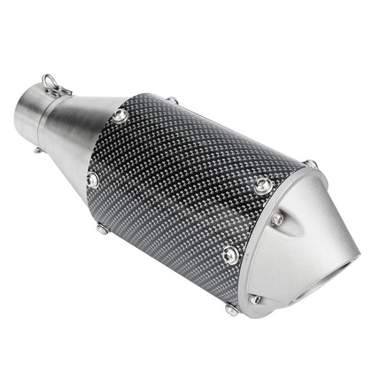 38-51mm Universal Stainless Steel Motorcycle Carbon Fiber Tail Exhaust Pipe