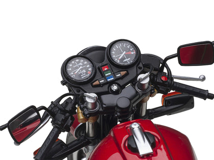 Honda CB750F Motorcycle Red with Helmet 