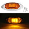LED Car Side Marker Indicator Lights Chrome Base Lamp 12V 1PCS for Truck Trailer Lorry Van Bus