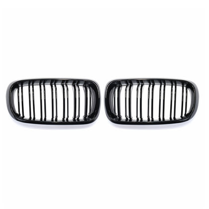 Gloss Black Front Sport Grill Grille Double Line For BMW F15/F16 X5 X6 2014-2017