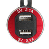 4.2A 12-24V CNC Dual USB Charger LCD Display Hella/DIN Socket For BMW