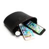 SIMB Genuine Leather Car Door Hanging Storage Bag Seat Back Organizer Trash Can Phone Holder