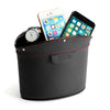 SIMB Genuine Leather Car Door Hanging Storage Bag Seat Back Organizer Trash Can Phone Holder