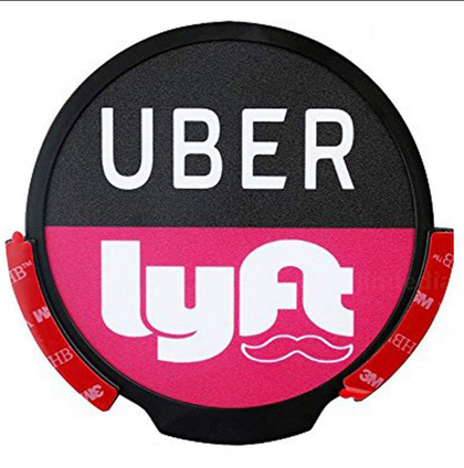 LED light UBER car stickers LYFT driver car decoration stickers