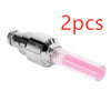 Color: Pink 2pcs - Automobile Tire Lights Valve Valve Lights Wheel Lights