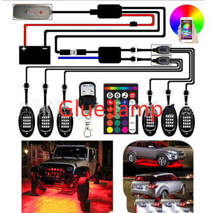 Color: Glue lamp1 for six - Automobile and Motorcycle APP Control Decorative Lights