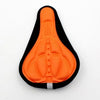 Color: Orange 2pcs - Bicycle embossed breathable mat color 3D breathable seat cover