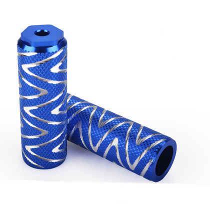 Color: Blue, Size: Short - Mountain Bike Rear Pedal Bazooka Bicycle Rear Seat Pedal