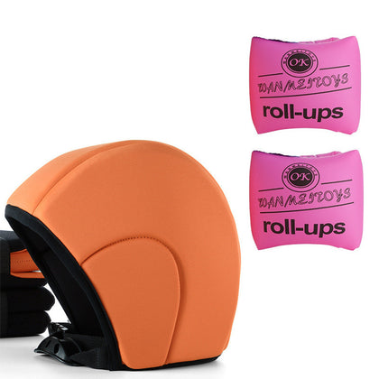 Color: Orange, style: Five piece - Floating Helmet For Beginners And Children's Arm Rings