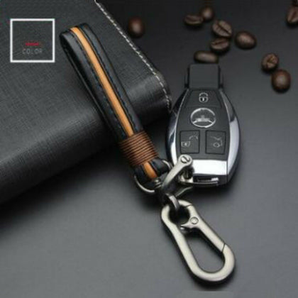 Color: Brown - New Trendy Sheepskin Woven Couple Creative Personality Car Key Pendant