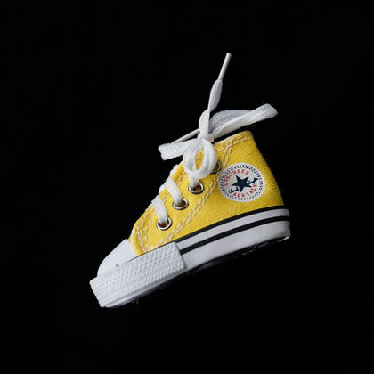 Color: Yellow - Compatible with Apple, Motorcycle Side Tripod, Canvas Shoes, Electric Bike, Bicycle Support Foot Support, Mini Shoe Decoration