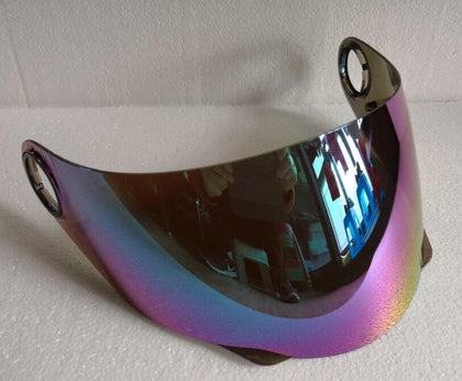 Color: Colorful lense, Size: F - Motorcycle helmet with cat ears automobile race antifog full face helmet personality design with horn capacete casco