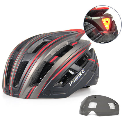 Color: Red and black1 - Mountain Road Bikes Cycling Helmets Hats Helmets For Men And Women