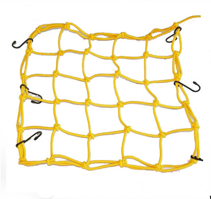 Color: Yellow, Size: 40x40cm - Baggage net Motorcycle helmet net net sundry net