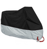 Color: Black silver, Size: XXL - Waterproof Motorcycle Cover