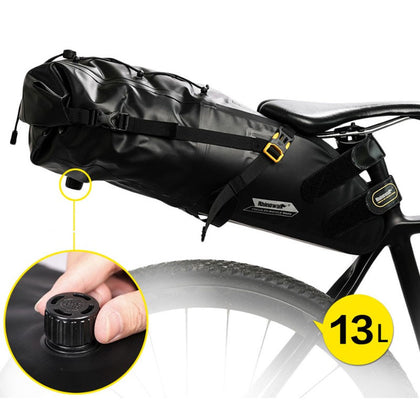 Color: Black, Size: 13l - Cycling Equipment Road Mountain Bike Saddle Bag