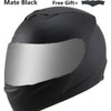 Color: Black Silver, Size: XXL - Motorcycle helmet men's full helmet