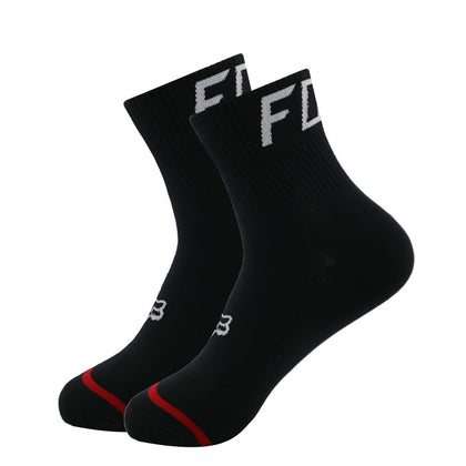 Size: L, Color: Black - 2020 New Cycling Socks Mid-length Socks Mountain Road Bike Sports Socks