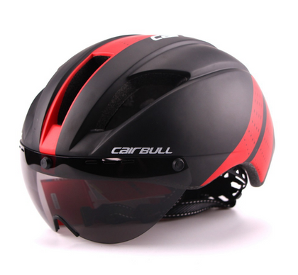 Color: Black red, Size: L - Cycling helmet