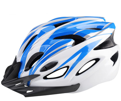 Color: Blue and white, Size: One Size - Bicycle Helmet Male Mountain Bike Road Wheel Sliding Balance Bike Breathable Riding Equipment