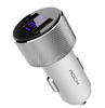 ROCK 5V 3.4A Metal Dual USB Car Charger Digital Display For iPhone X 8 XS MAX 7 Xiaomi Samsung Fast Charging Voltage Monitoring