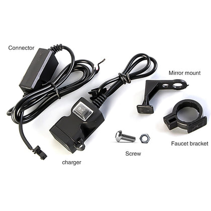 Dual USB port 12V waterproof motorcycle handlebar charger 5V 1A / 2.1A power adapter plug for mobile phone