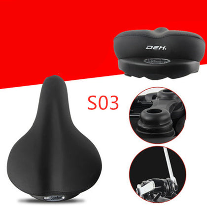 Color: S03 Black - Bicycle seat cushion