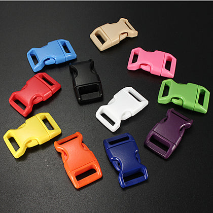 10pcs 15mm Plastic Contoured Side Release Buckles Helmet Bags Belt Fastener For Paracord Bracelets