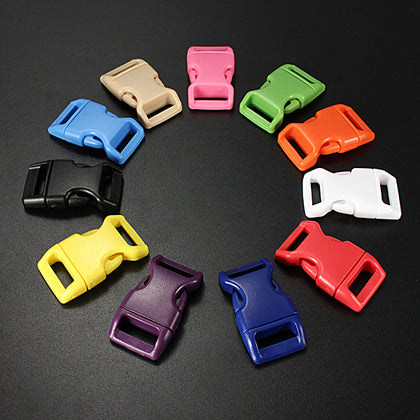 10pcs 15mm Plastic Contoured Side Release Buckles Helmet Bags Belt Fastener For Paracord Bracelets