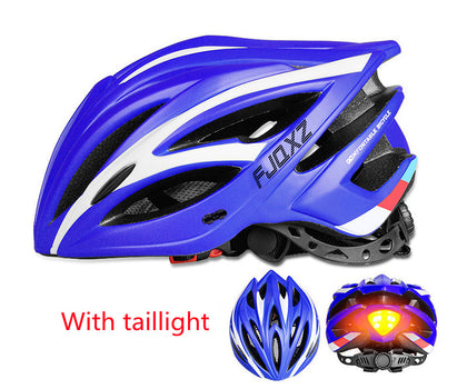 Color: Matte blue, Size: One Size - Bicycle Helmet Male Mountain Bike Road Wheel Sliding Balance Bike Breathable Riding Equipment
