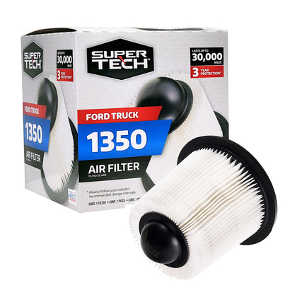 Super Tech 1350 Engine Air Filter, Replacement Filter for Ford or Ford Truck
