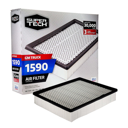 Super Tech 1590 Engine Air Filter, Replacement for GM Truck