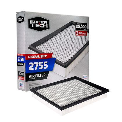 Super Tech 2755 Engine Air Filter, Replacement Filter for Nissan or Jeep