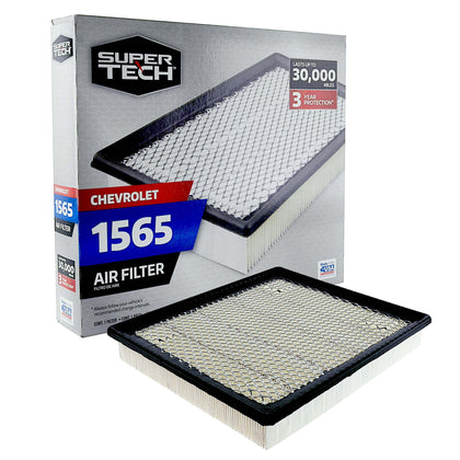 Super Tech 1565 Engine Air Filter, Replacement Filter for GM or Chevrolet