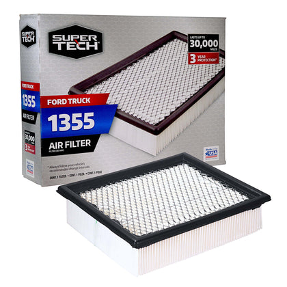 Super Tech 1355 Engine Air Filter, Replacement Filter for Ford or Ford Truck