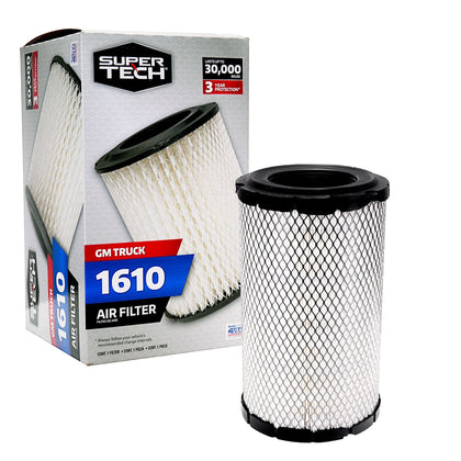 Super Tech 1610 Engine Air Filter, Replacement Filter for GM or GM Truck