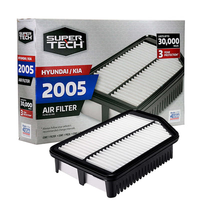 Super Tech 2005 Engine Air Filter, Replacement Filter for Hyundai and Kia