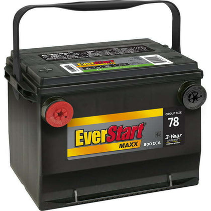 EverStart Maxx Lead Acid Automotive Battery, Group Size 78 12 Volt 800 CCA