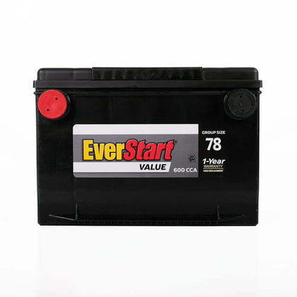 EverStart Value Lead Acid Automotive Battery, Group Size 78 (12 Volt/600 CCA)