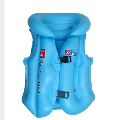 Swim Vest For Kids ; 4-12 Years Old Inflatable Swimming Floaties With Adjustable Safety Buckle & Dual Airbags For Boys Girls; Water Vest For Pool; Beach; Lake & Ocean