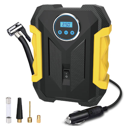 Semi-automatic Digital Air Compressor For Car Auto Pump Portable Tire Inflator With LED Light