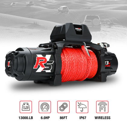 X-BULL 13000 LBS 12V XRS Speed electric winch with wireless remote control for UTV/SUV Jeep towing truck 4WD
